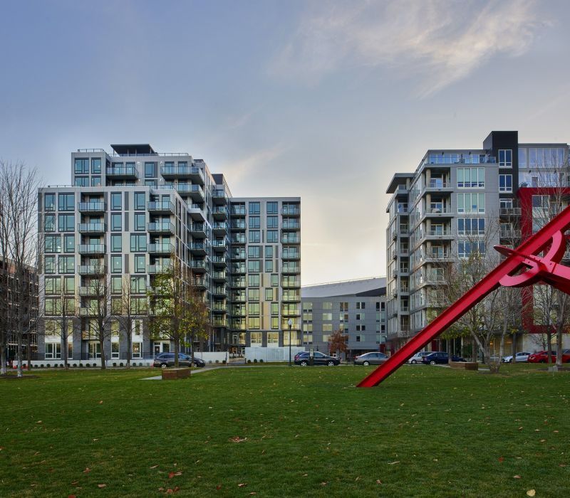 Encore apartments across from Gold Medal Park