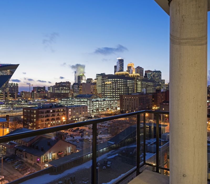 Encore apartments skyline view from terrace